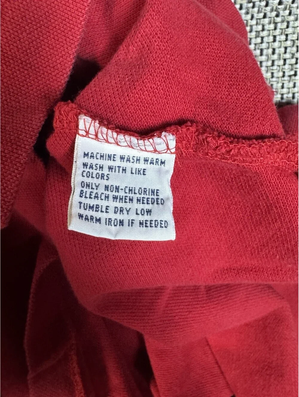 VINTAGE Polo Ralph Lauren Shirt Men 2-XLarge Red 100% Cotton Short Sleeve READ